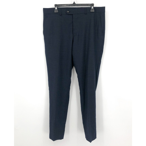 PENGUIN Men's Osman Dress Pants 36x30 Navy Blue Wool Blend Flat Front NWOT - Picture 2 of 8